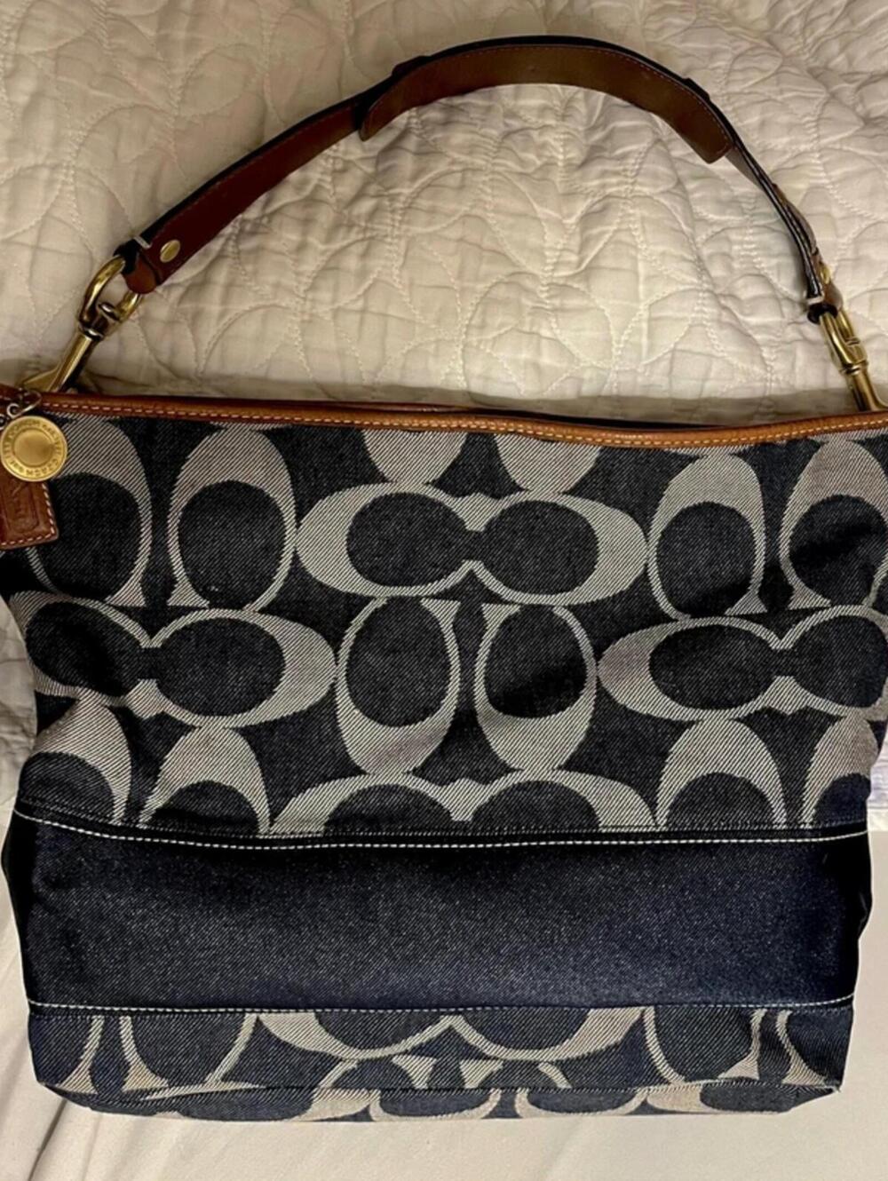 Coach vintage Denim signature bag navy blue